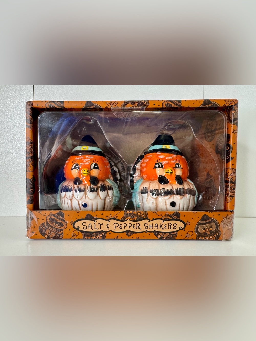 Johanna Parker Thanksgiving Turkey Salt & Pepper Shakers NIB